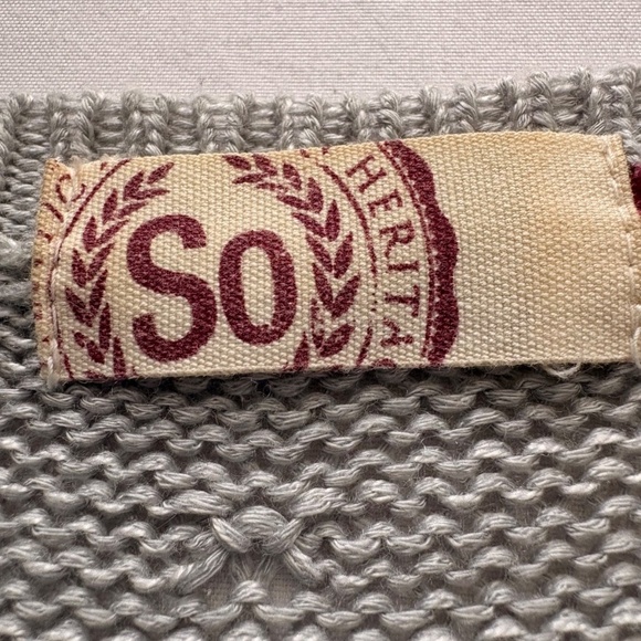 SO Heritage Women's Gray Loose Knit Light Weight Sweater,"Sampler" Stitch Small - Picture 3 of 8